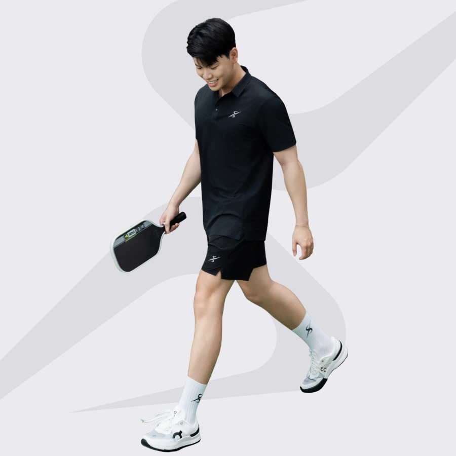 Áo polo thể thao nam VeliX Active Daily Polo Seamless Black