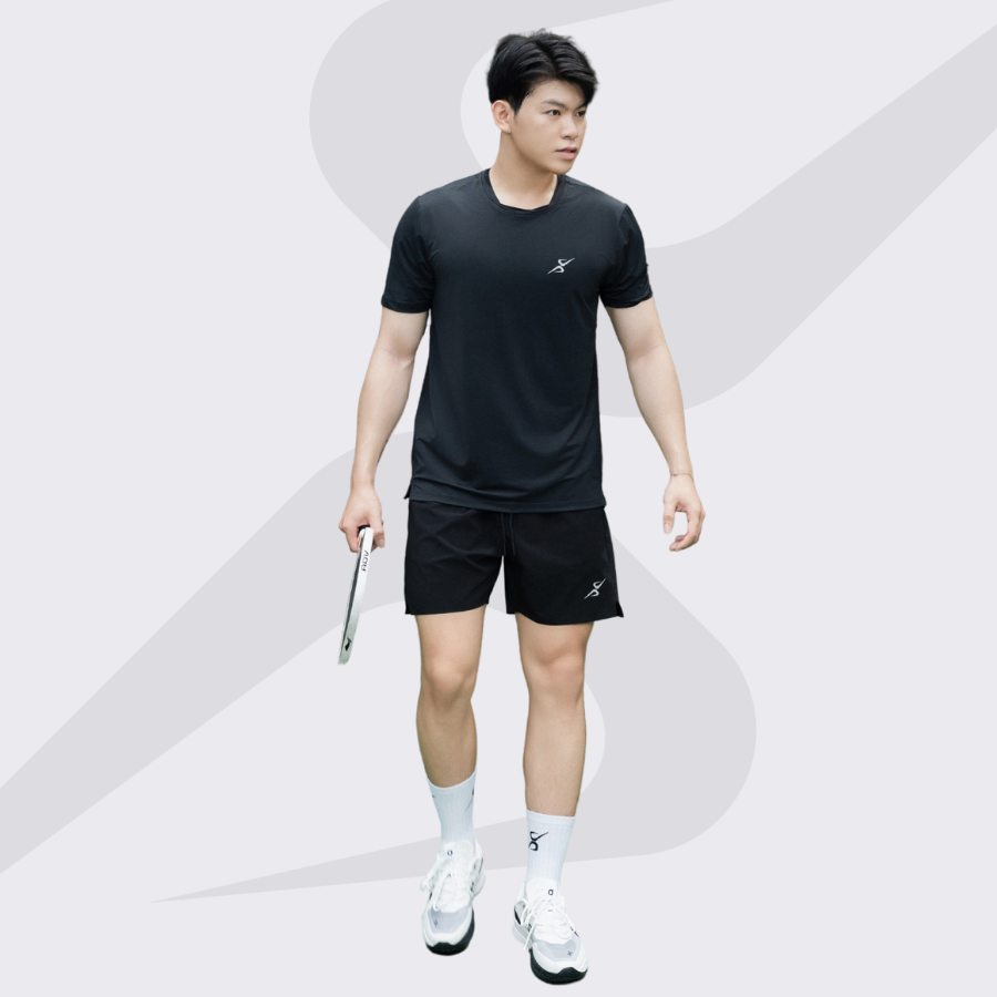 Áo thun thể thao nam VeliX Active Daily Tee Carbon Black