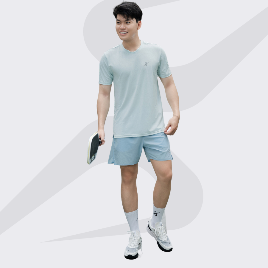 Quần short thể thao nam VeliX Active Daily Shorts Seamless Blue